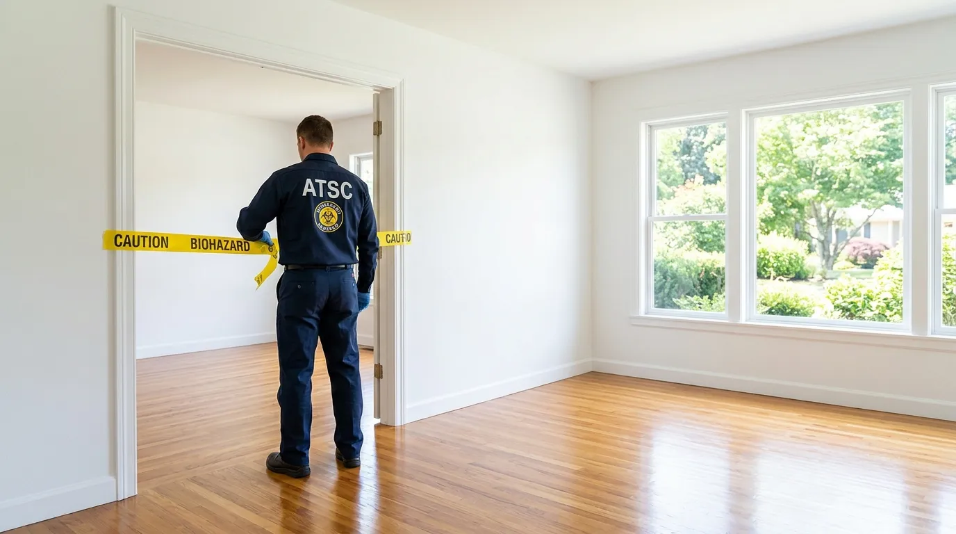 Certified biohazard cleanup crew performing Trauma Scene Cleanup in Glenmont